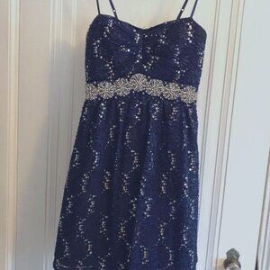 Navy blue homecoming dress